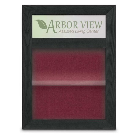 United Visual Products Outdoor Enclosed Combo Board, 48"x36", Gold Frame/Black & Apricot UVCB4836ODG-BLACK-APRICOT